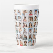 Creëer Your Ewn 54 Photo Collage Latte Mok (Voorkant)