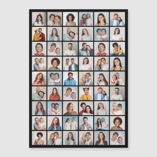 Creëer Your Ewn 54 Photo Collage Magnetic Kaart (Voorkant)