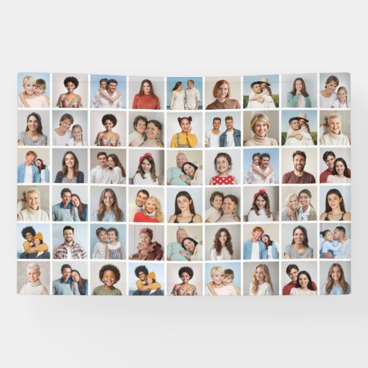 Creëer Your Ewn 54 Photo Collage Spandoek (Horizontaal)