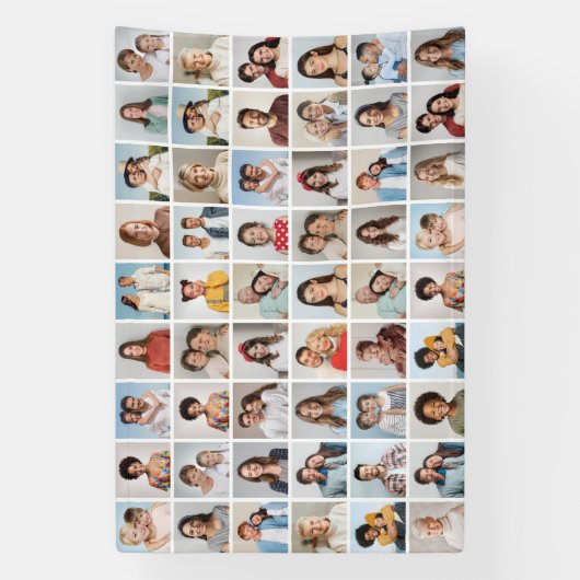 Creëer Your Ewn 54 Photo Collage Spandoek (Verticaal)