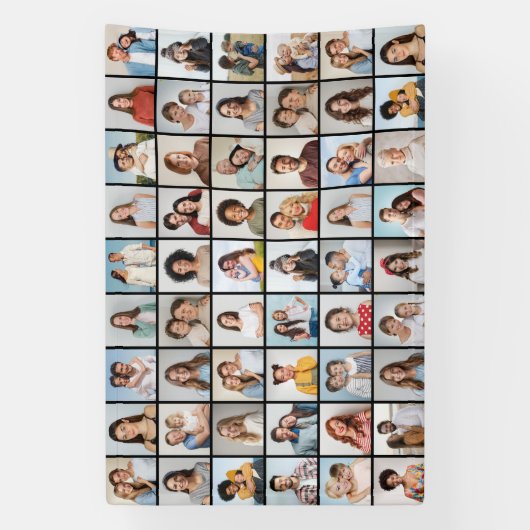 Creëer Your Ewn 54 Photo Collage Spandoek (Verticaal)