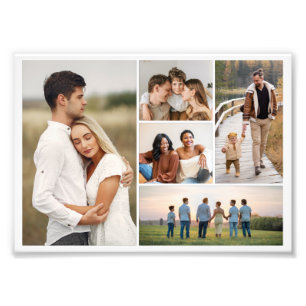Creëer Your Ewn 5 Photo Collage Foto Enlargement Afdruk
