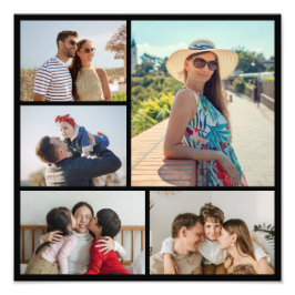 Creëer Your Ewn 5 Photo Collage Foto Enlargement Afdruk