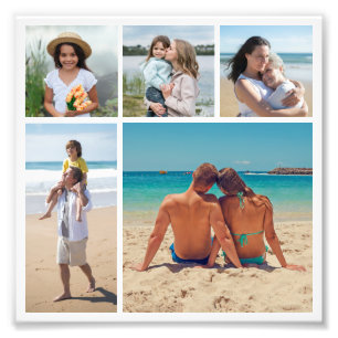Creëer Your Ewn 5 Photo Collage Foto Enlargement Foto Afdruk