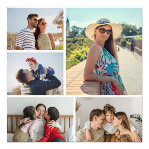 Creëer Your Ewn 5 Photo Collage Foto Enlargement Foto Afdruk