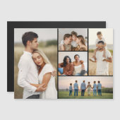 Creëer Your Ewn 5 Photo Collage Magnetic Kaart (Voorkant / Achterkant)