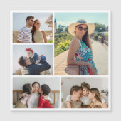Creëer Your Ewn 5 Photo Collage Magnetic Kaart (Voorkant)