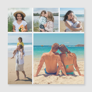 Creëer Your Ewn 5 Photo Collage Magnetic Kaart
