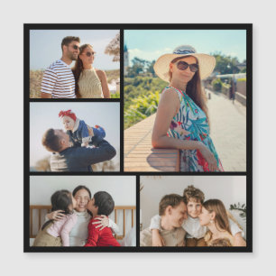 Creëer Your Ewn 5 Photo Collage Magnetic Kaart