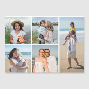 Creëer Your Ewn 5 Photo Collage Magnetic Kaart