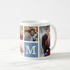 Creëer Your Ewn 5 Photo Collage Monogram Koffiemok
