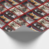 Creëer Your Ewn 5 Photo Collage op Dark Red Cadeaupapier (Hoek)