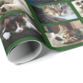 Creëer Your Ewn 5 Photo Collage op Donkergroen Cadeaupapier (Rol Hoek)