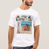 Creëer Your Ewn 5 Photo Collage Unisex T-shirt (Voorkant)