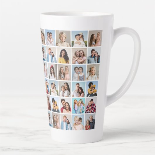 Creëer Your Ewn 60 Photo Collage Latte Mok (Rechts)