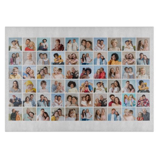 Creëer Your Ewn 60 Photo Collage Snijplank (Voorkant)