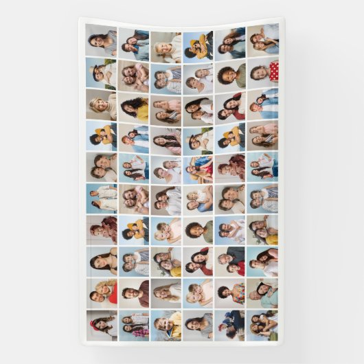 Creëer Your Ewn 60 Photo Collage Spandoek (Verticaal)