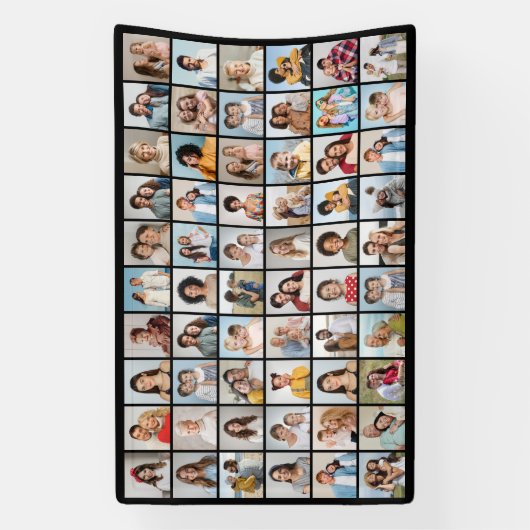 Creëer Your Ewn 60 Photo Collage Spandoek (Verticaal)