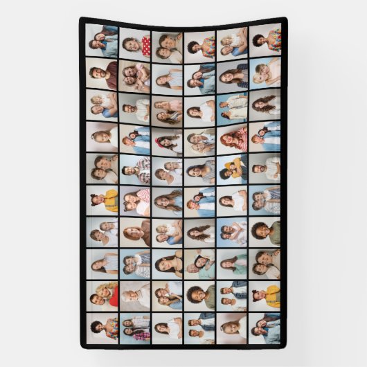 Creëer Your Ewn 60 Photo Collage Spandoek (Verticaal)