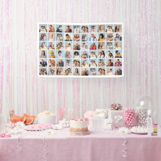 Creëer Your Ewn 60 Photo Collage Spandoek (Feest)