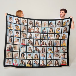 Creëer Your Ewn 63 Photo Collage Fleece Deken
