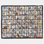 Creëer Your Ewn 63 Photo Collage Fleece Deken (Voorkant (Horizontaal))