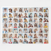 Creëer Your Ewn 63 Photo Collage Fleece Deken (Voorkant (Horizontaal))