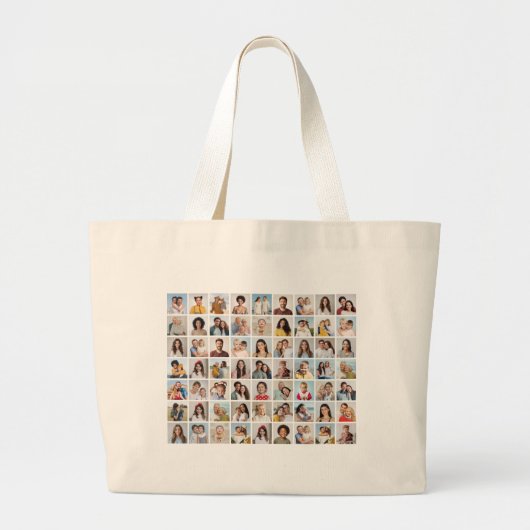Creëer Your Ewn 63 Photo Collage Grote Tote Bag (Voorkant)