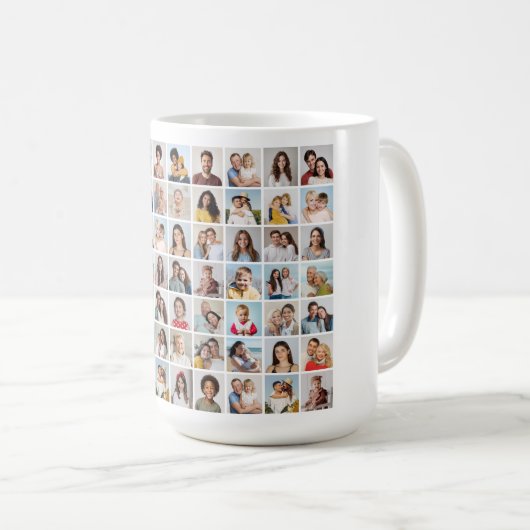 Creëer Your Ewn 63 Photo Collage Koffiemok (Voorkant rechts)