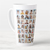 Creëer Your Ewn 63 Photo Collage Latte Mok (Linkerhoek)