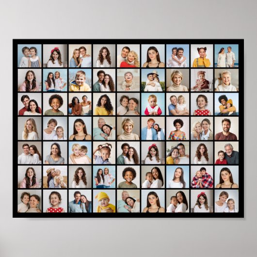 Creëer Your Ewn 63 Photo Collage Poster (Voorkant)