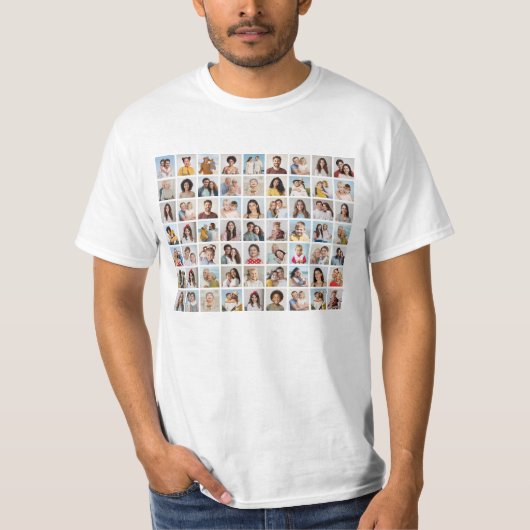 Creëer Your Ewn 63 Photo Collage T-shirt (Voorkant)
