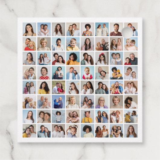 Creëer Your Ewn 64 Photo Collage Bedankjes Labels (Achterkant)