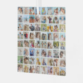 Creëer Your Ewn 64 Photo Collage Glas Ornament (Voorkant links)