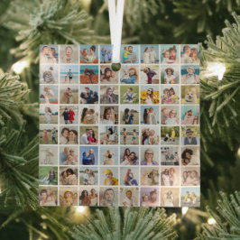 Creëer Your Ewn 64 Photo Collage Glas Ornament