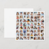 Creëer Your Ewn 64 Photo Collage Kaart (Voorkant / Achterkant)