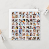 Creëer Your Ewn 64 Photo Collage Kaart (Voorkant / Achterkant in situ)