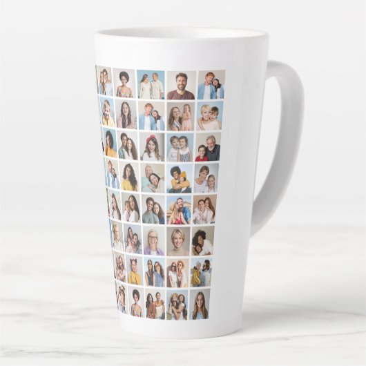 Creëer Your Ewn 64 Photo Collage Latte Mok (Rechterhoek)