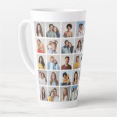 Creëer Your Ewn 64 Photo Collage Latte Mok (Linkerhoek)