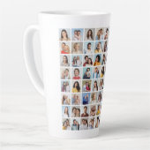 Creëer Your Ewn 64 Photo Collage Latte Mok (Linkerhoek)