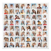 Creëer Your Ewn 64 Photo Collage Photo Enlargement Foto Afdruk (Voorkant)