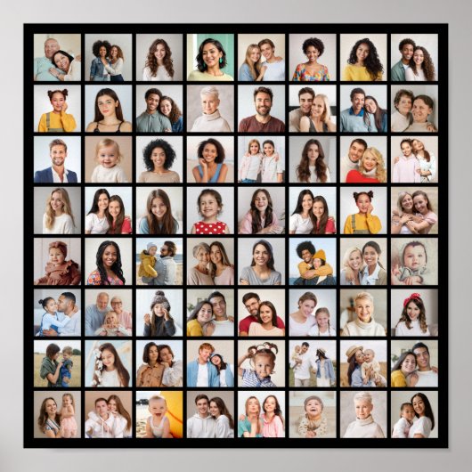 Creëer Your Ewn 64 Photo Collage Poster (Voorkant)