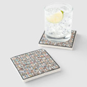 Creëer Your Ewn 64 Photo Collage Stenen Onderzetter (Zijkant)