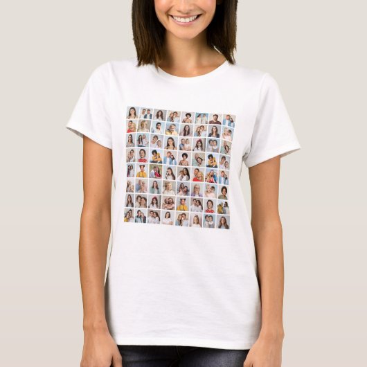 Creëer Your Ewn 64 Photo Collage T-shirt (Voorkant)