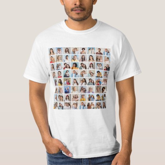 Creëer Your Ewn 64 Photo Collage T-shirt (Voorkant)