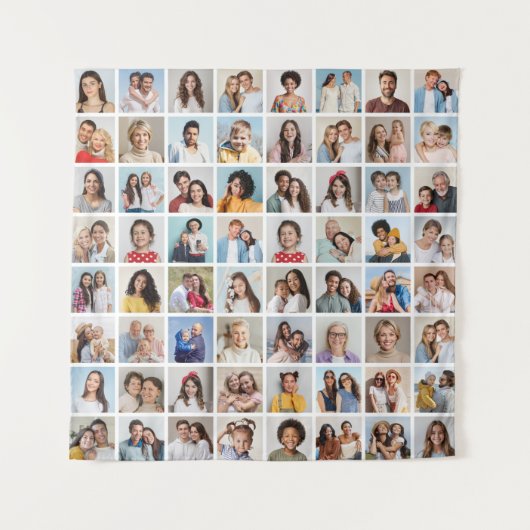 Creëer Your Ewn 64 Photo Collage Wandkleed (Voorkant)