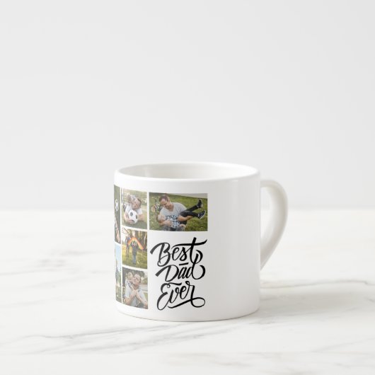 Creëer Your Ewn 6 Foto Collage Beste vader ooit Espresso Kop (Voorkant rechts)