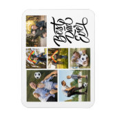 Creëer Your Ewn 6 Foto Collage Beste vader ooit Magneet (Verticaal)