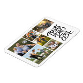 Creëer Your Ewn 6 Foto Collage Beste vader ooit Magneet (Linkerzijde)