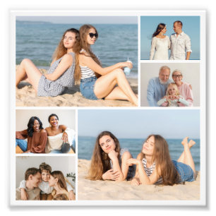 Creëer Your Ewn 6 Foto Collage Foto Uitbreiding Afdruk